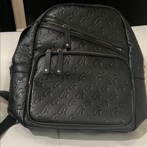 Elegant Black Embossed Backpack